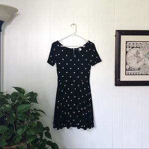 Polka dot swing dress